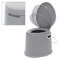 Inodoro Portátil Para Camping Con Soporte Para Papel Y Cubo Interior Extraíble De 5 L - Gris - Entrenador de espalda Inodoro Portátil Para Camping Con Soporte Para Papel Y Cubo Interior Extraíble De 5 L - Gris - Entrenador de espalda