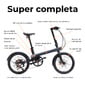 Bicicleta Eléctrica Qicycle C2, Conectada, 8 Velocidades, Pantalla Led - Gris 