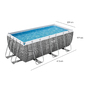 Piscina Desmontable Tubular Bestway 412x201x122 Cm - Gris Piscina Desmontable Tubular Bestway 412x201x122 Cm - Gris