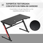 Secretária Gaming Homcom 836-446bk - Preto Secretária Gaming Homcom 836-446bk - Preto