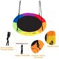 Columpio Nido Redondo Diámetro 100cm Altura Ajustable Carga Hasta 150 Kg Costway - Multicolor Columpio Nido Redondo Diámetro 100cm Altura Ajustable Carga Hasta 150 Kg Costway - Multicolor