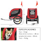 Remolque Bicicleta Pawhut B4-0003-007 - Multicolor - Para Mascotas Remolque Bicicleta Pawhut B4-0003-007 - Multicolor - Para Mascotas