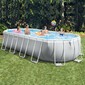 Piscina Desmontable Ovalada Intex Prism Frame 610x305x122 Cm Con Depuradora - Gris - Piscina Desmontable Piscina Desmontable Ovalada Intex Prism Frame 610x305x122 Cm Con Depuradora - Gris - Piscina Desmontable