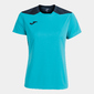 Camiseta Manga Corta Joma Championship Vi Turquesa Flúor Marino - Azul Claro/Azul Oscuro - Camiseta Manga Corta Mujer Camiseta Manga Corta Joma Championship Vi Turquesa Flúor Marino - Azul Claro/Azul Oscuro - Camiseta Manga Corta Mujer