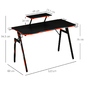 Secretária Gaming Homcom 836-517 - Preto Secretária Gaming Homcom 836-517 - Preto