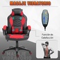 Silla Gaming Con Masaje Homcom 921-019rd Silla Gaming Con Masaje Homcom 921-019rd