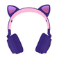 Cascos Estéreo Bluetooth 5.0 Diseño Gatito Con Luces Autonomía 12hfucsia Cascos Estéreo Bluetooth 5.0 Diseño Gatito Con Luces Autonomía 12hfucsia