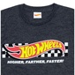 Camiseta Higher Farther Faster Hot Wheels - Gris Oscuro 