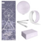 Pack Accesorios Yoga Pilates Lila Fitfiu Esterilla, Bloque, Bola, Rueda, Correa Pack Accesorios Yoga Pilates Lila Fitfiu Esterilla, Bloque, Bola, Rueda, Correa