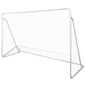 Baliza De Futebol, De Aço, 240 X 90 X 150 Cm, De Alta Qualidade - Branco - Baliza de futebol Baliza De Futebol, De Aço, 240 X 90 X 150 Cm, De Alta Qualidade - Branco - Baliza de futebol