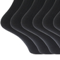 Calcetines Clásicos Acanalados 100% Algodón (Pack De 6) - Negro 