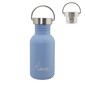 Botella Basic Steel Vintage De Acero Inox. 18/8, Tapón Con Rosca De Acero - 0,50l - Azul - azul cielo - Cantimplora Montaña Gimnasio Running Botella Basic Steel Vintage De Acero Inox. 18/8, Tapón Con Rosca De Acero - 0,50l - Azul - azul cielo - Cantimplora Montaña Gimnasio Running