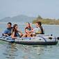 Barco Insuflável Intex Excursion 5 Com 2 Remos - 366x168x43 Cm - Cinzento/Azul Barco Insuflável Intex Excursion 5 Com 2 Remos - 366x168x43 Cm - Cinzento/Azul