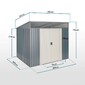 Caseta Metal Wasabi Stark 2,3m2 121x195x196cm. - gris antracita Caseta Metal Wasabi Stark 2,3m2 121x195x196cm. - gris antracita
