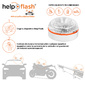 Luz Emergencia Help Flash V16 Homologada Con Chaleco Apto Para Ciclismo/bicicleta - Blanco/Amarillo Luz Emergencia Help Flash V16 Homologada Con Chaleco Apto Para Ciclismo/bicicleta - Blanco/Amarillo