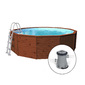 Piscina Madera Panelada K2o 375x127 Cm Depuradora De Cartucho 2.006 L/h Con Escalera - Marron - Con Escalera Piscina Madera Panelada K2o 375x127 Cm Depuradora De Cartucho 2.006 L/h Con Escalera - Marron - Con Escalera