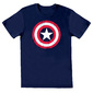 Camiseta Boyfriend Escudo Envejecido Captain America - Azul Marino Camiseta Boyfriend Escudo Envejecido Captain America - Azul Marino