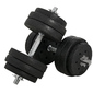 Conjunto De Halteres 30kg Homcom A91-139 - Preto - Aço, PU e Areia Conjunto De Halteres 30kg Homcom A91-139 - Preto - Aço, PU e Areia