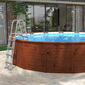 Piscina Madera Panelada K2o 475x127 Cm Depuradora De Arena 3.028 L/h Con Escalera - Marron - Con Escalera Piscina Madera Panelada K2o 475x127 Cm Depuradora De Arena 3.028 L/h Con Escalera - Marron - Con Escalera