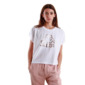 T-shirt De Ginástica Decote Redondo Em Algodão Kappa Duva - Branco T-shirt De Ginástica Decote Redondo Em Algodão Kappa Duva - Branco
