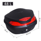 Homcom Baúl De Moto Universal 48l Con Llaves Homcom Baúl De Moto Universal 48l Con Llaves