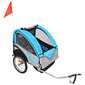Remolque De Bicicleta Vidaxl - Gris/Azul Remolque De Bicicleta Vidaxl - Gris/Azul