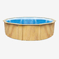 Piscina Redonda En Acero Aspecto Madera "punta Cana" ø 3.6 X 1.20 M - Marrón claro Piscina Redonda En Acero Aspecto Madera "punta Cana" ø 3.6 X 1.20 M - Marrón claro