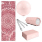 Pack 5 Accesorios Yoga Pilates Rosa Fitfiu Esterilla, Bloque, Bola, Roller Pack 5 Accesorios Yoga Pilates Rosa Fitfiu Esterilla, Bloque, Bola, Roller