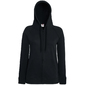 Sudadera Con Capucha Fruit Of The Loom - Negro - Casual Mujer 