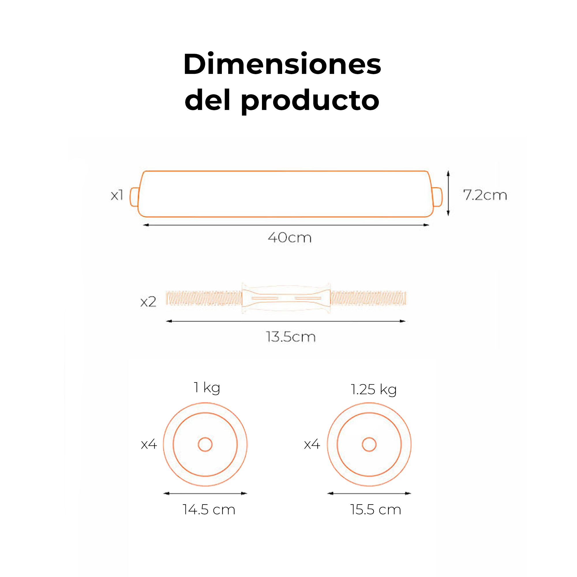 Kit Haltères Xiaomi FED V2 + Barre + Kettlebell 10Kg