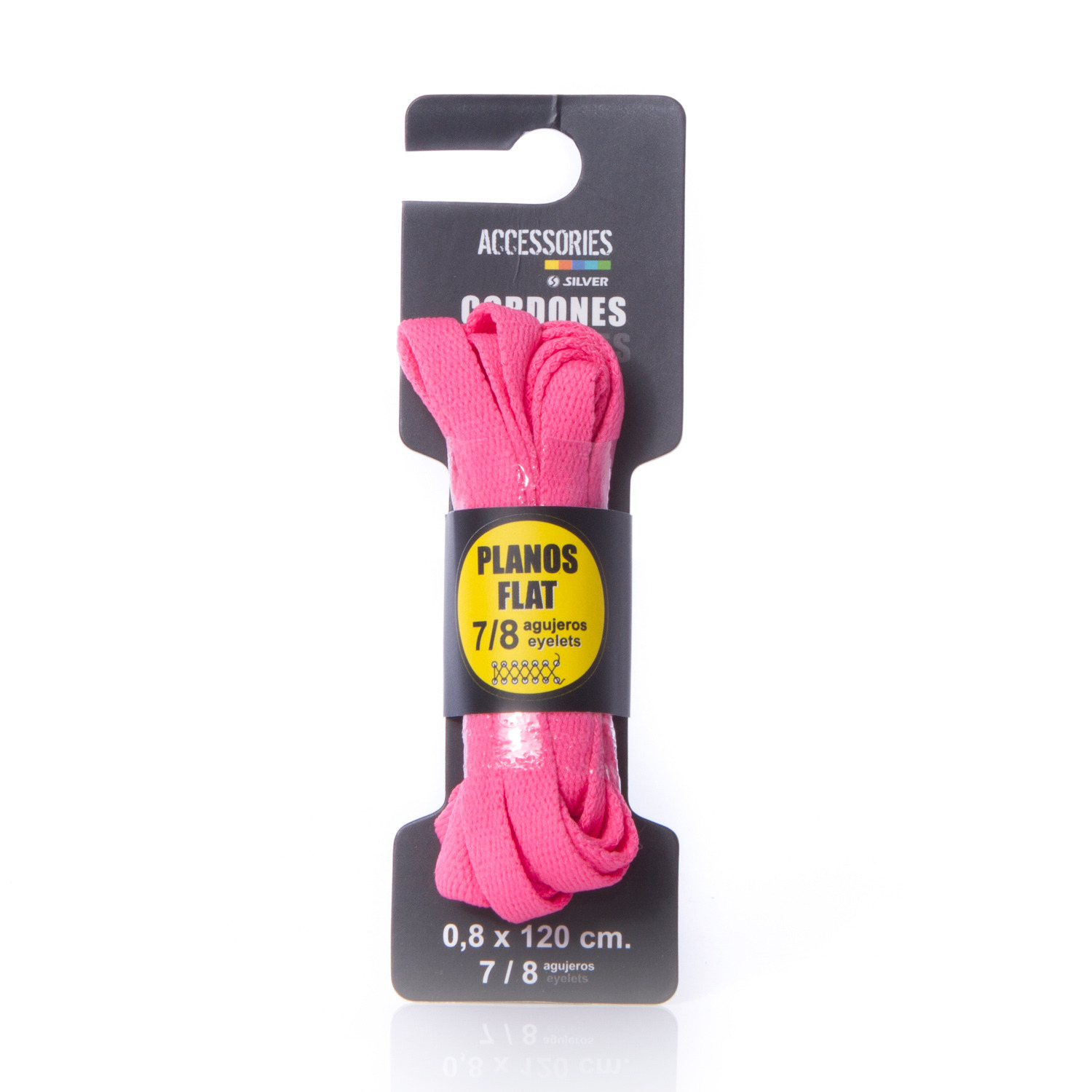 Cordones Plano SILVER Rosa talla T.U.