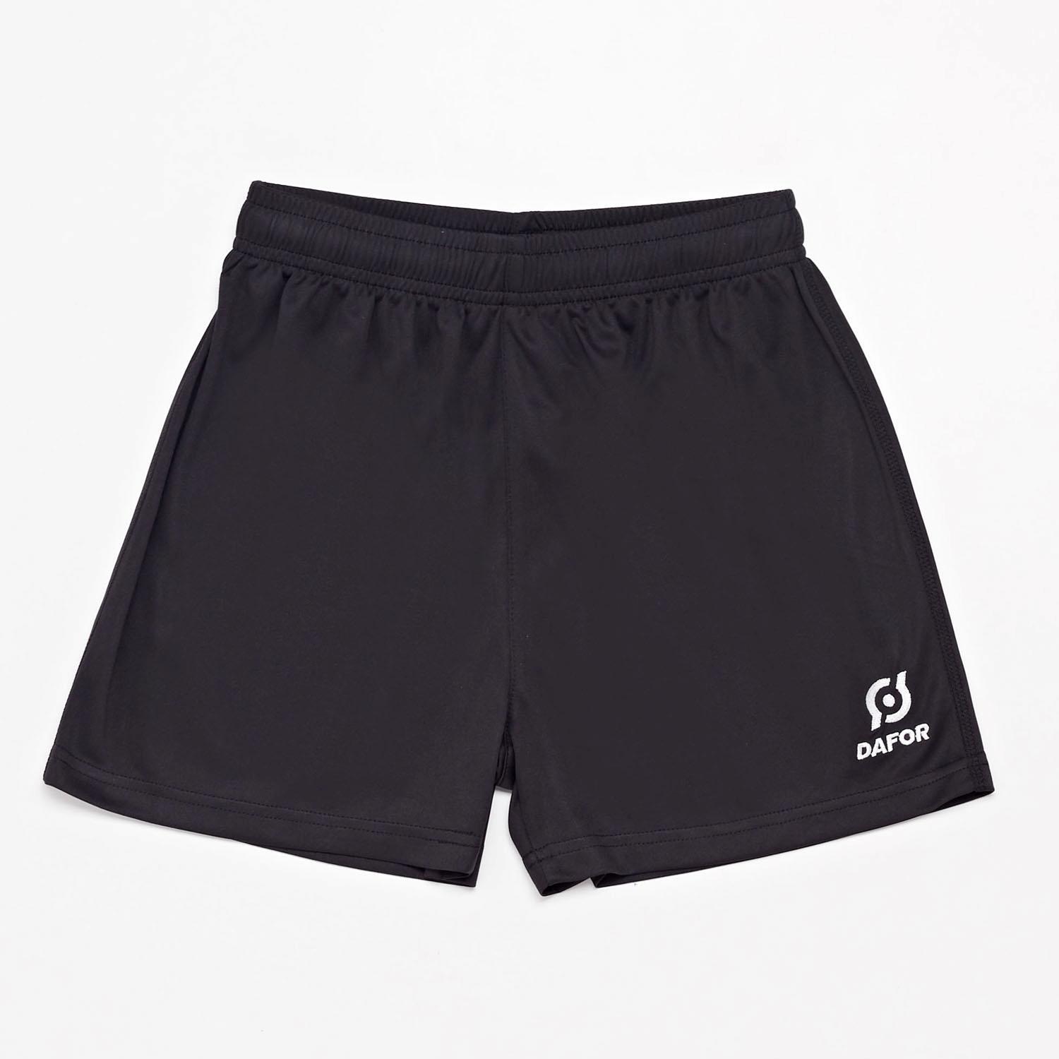 Short fútbol DAFOR Negro DryTec Niño (8-16) talla 4