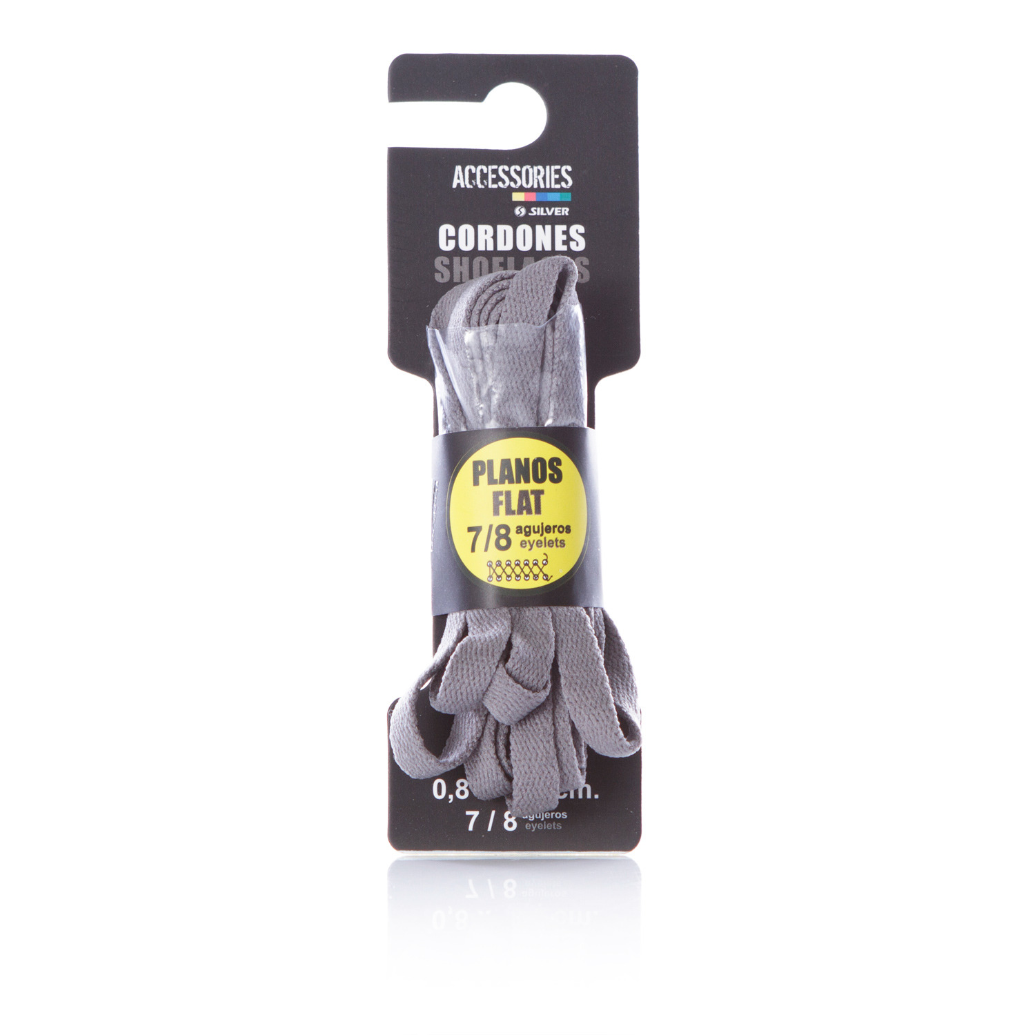 Cordones redondos en color gris talla T.U.