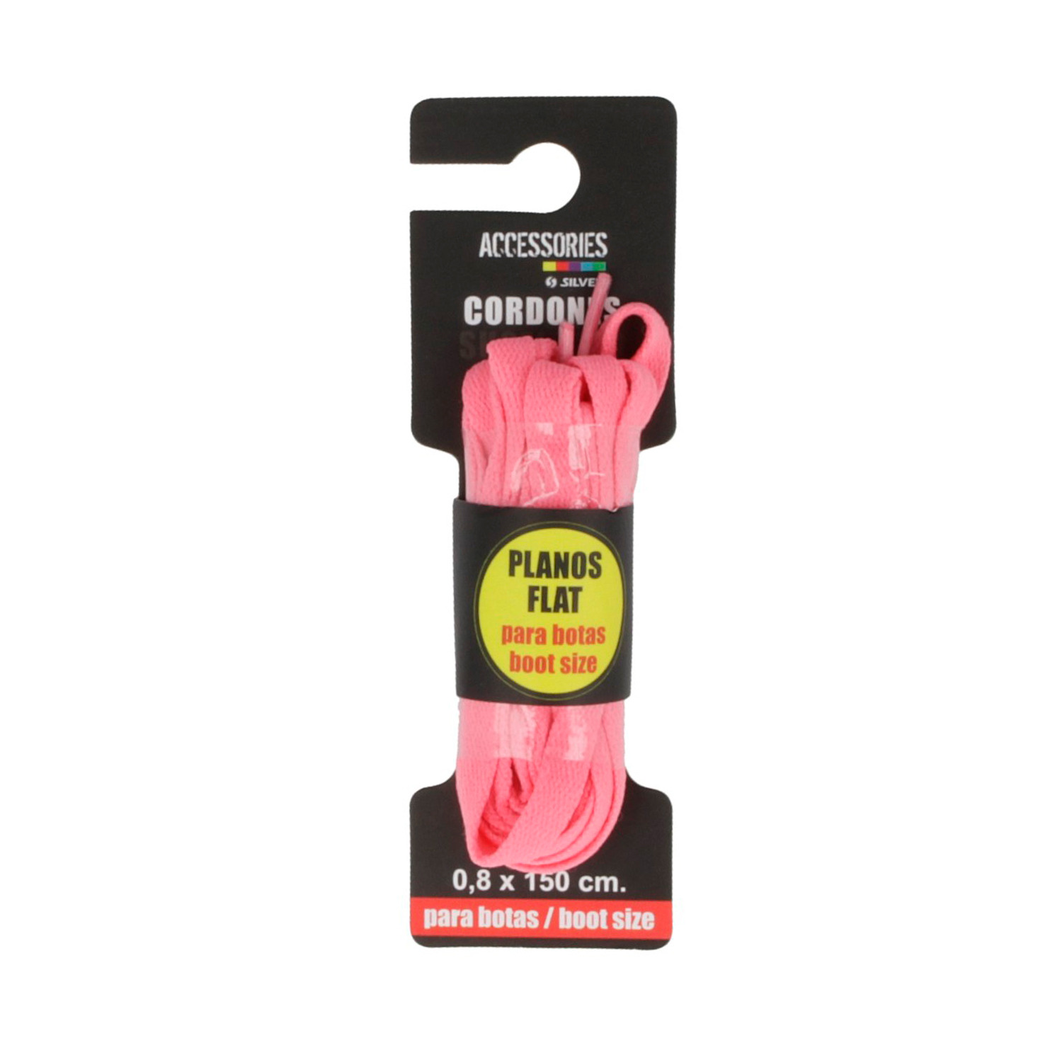 Cordones Plano SILVER Rosa flúor talla T.U.