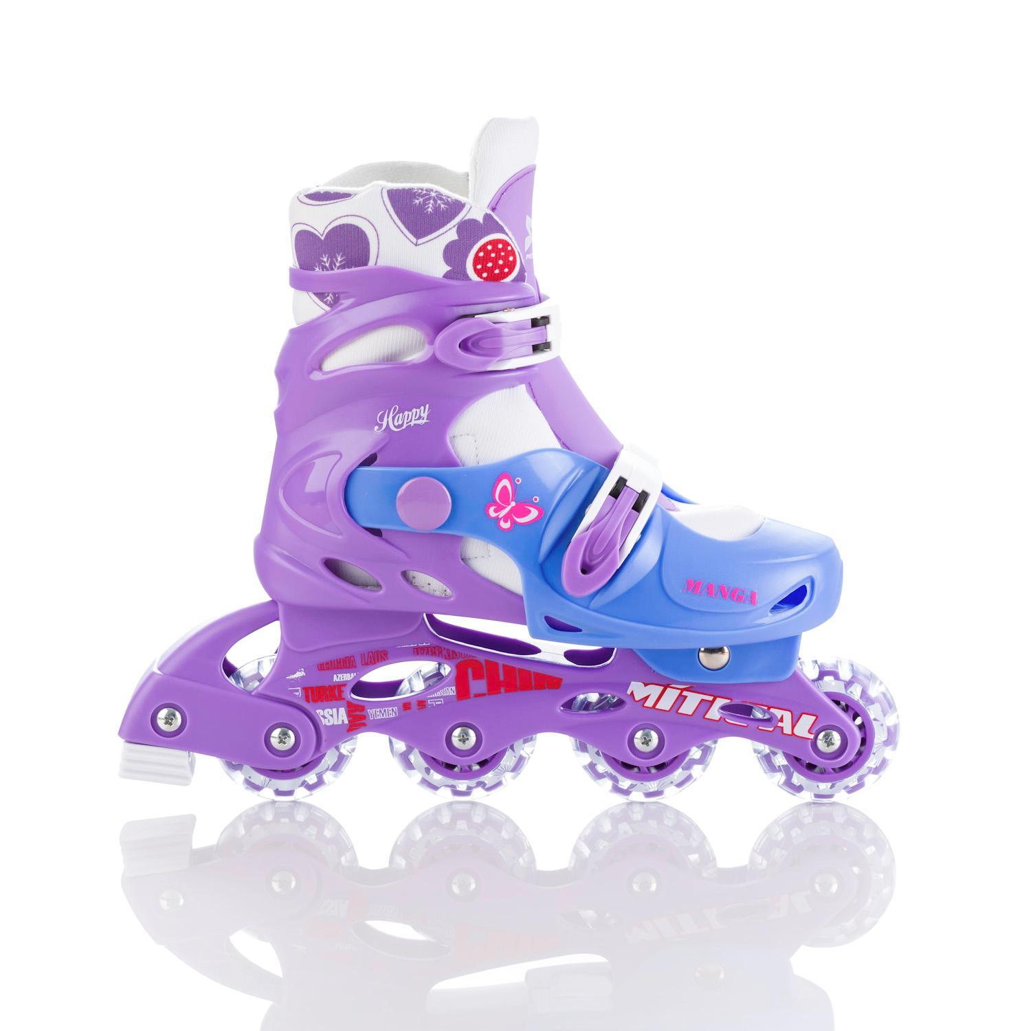 Patines En Línea Extensibles Morado Mítical Force talla M