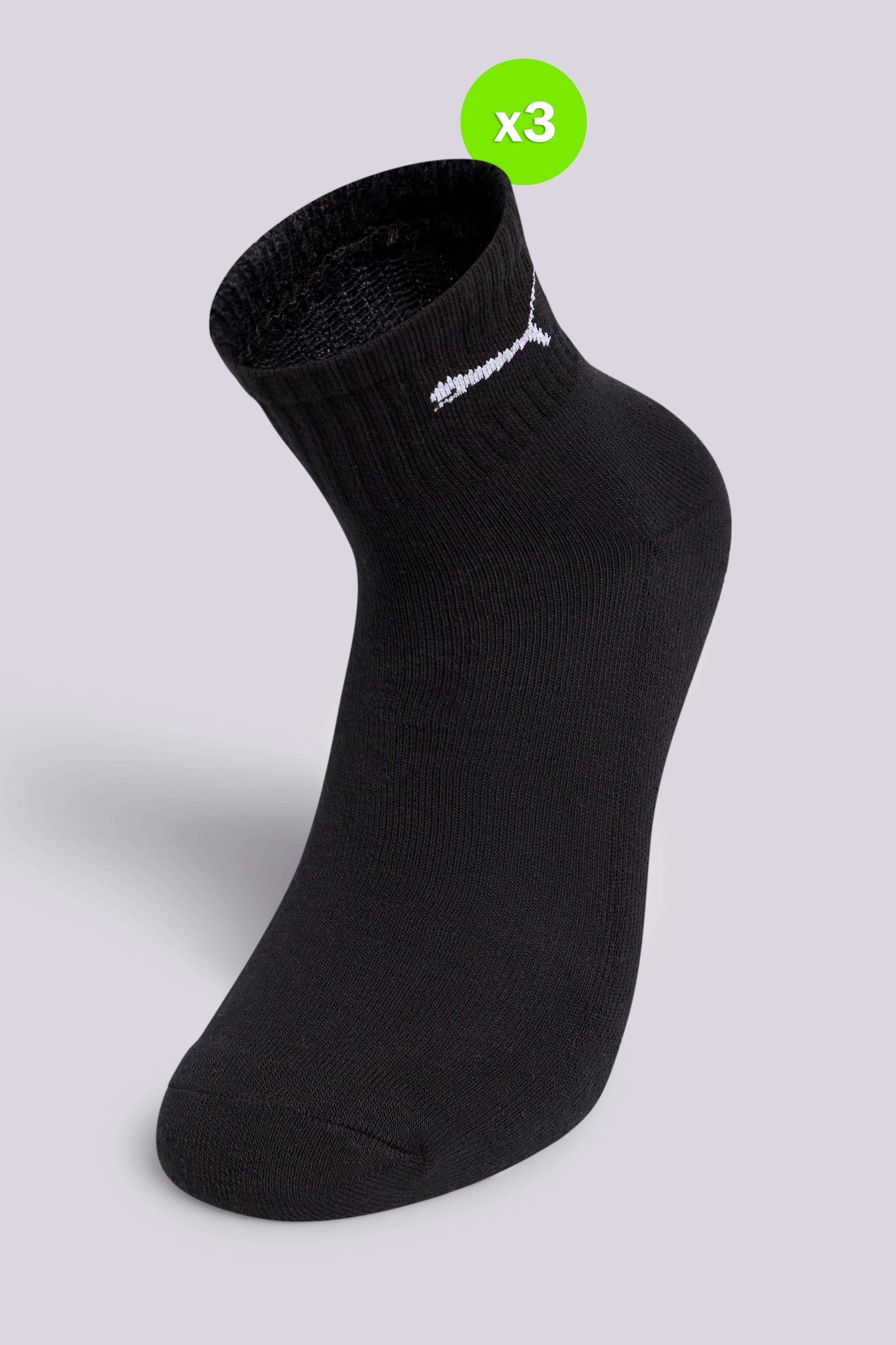 Calcetines Cortos Puma - Negros - Calcetines Hombre talla