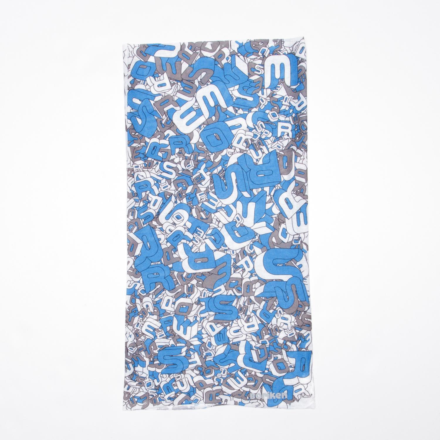 Bufanda Tubular Polar Estampado Azul Gris talla T.U.