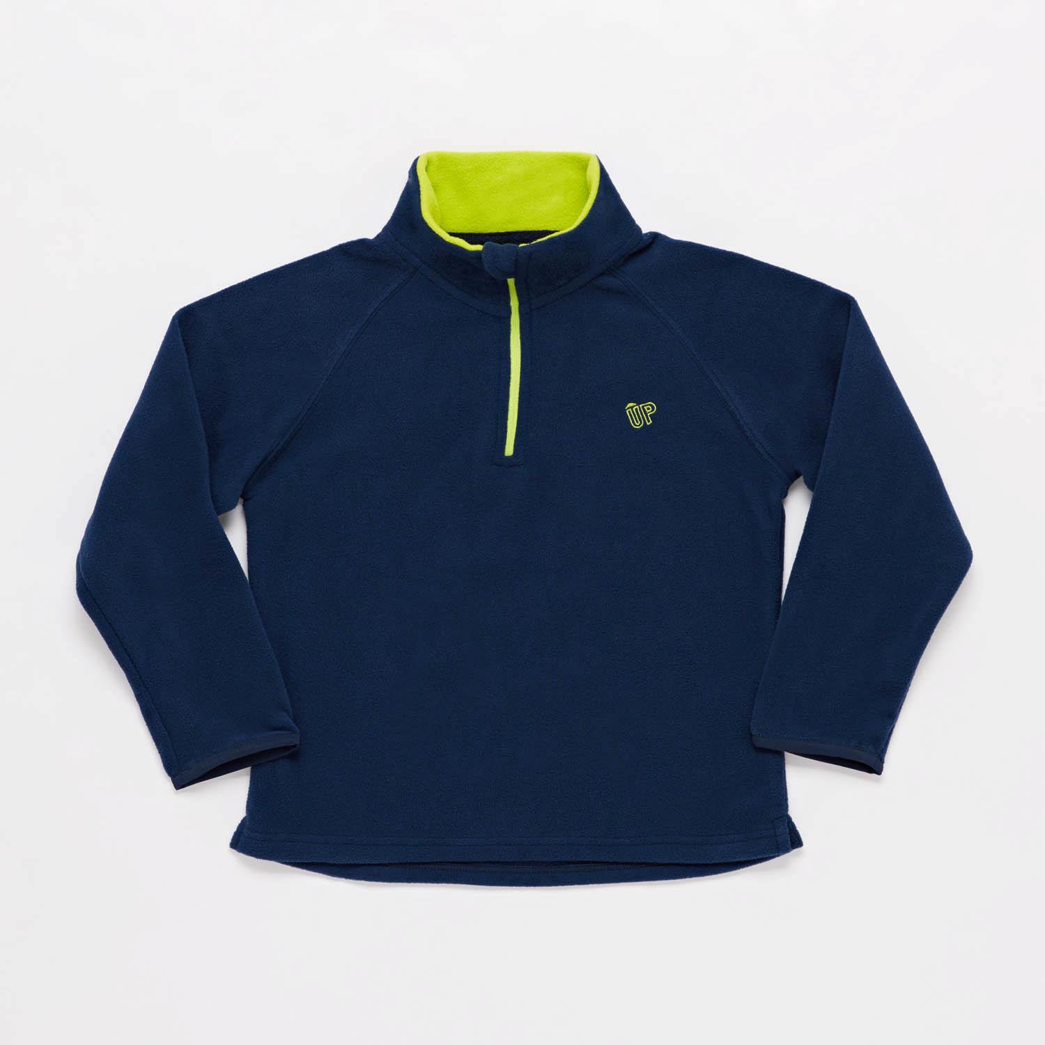 Sudadera Polar Up Basic - Azul Lima - Forro polar niño talla 2