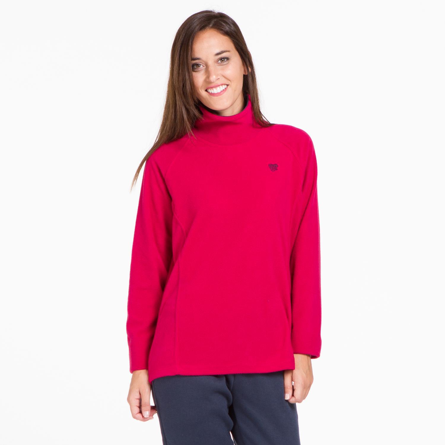 Sudadera Polar Cuello Up Basic Fucsia Mujer talla XL