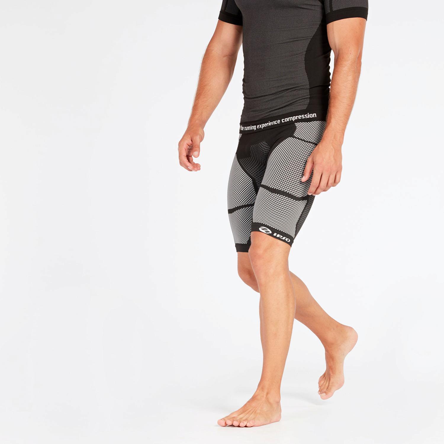 Malla Compresión Ligera Ipso - Negro - Bermuda Compresión hombre talla XL