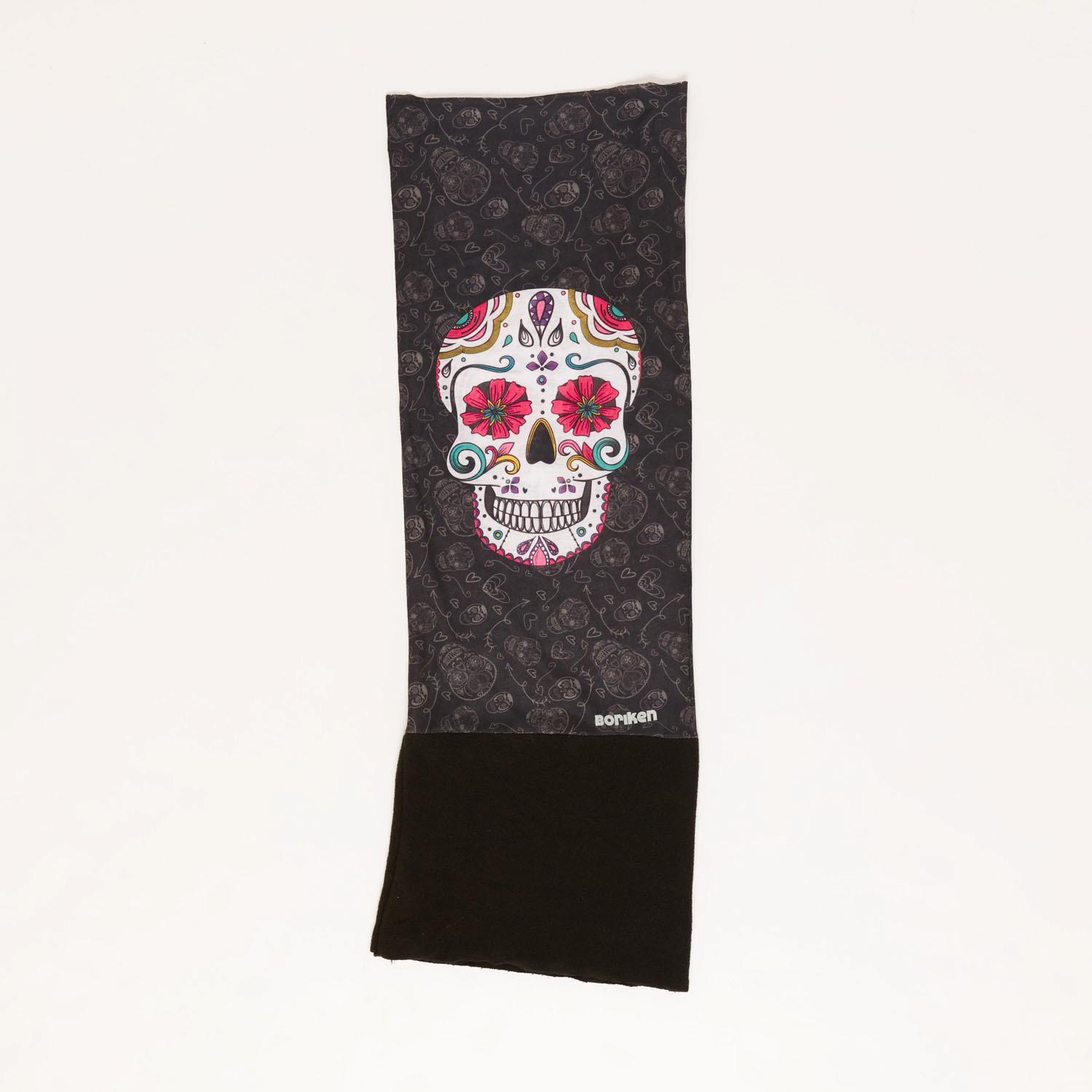 Bufanda Tubular Polar Boriken Negro Calavera talla T.U.
