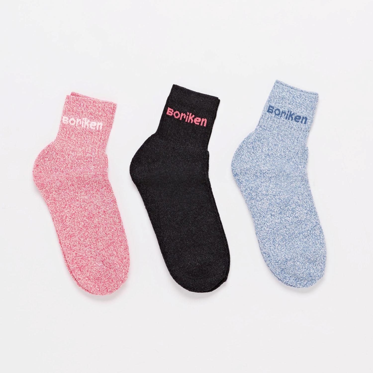 Calcetines Montaña Boriken Sherpa - Rosa - Calcetines Mujer talla 2XS