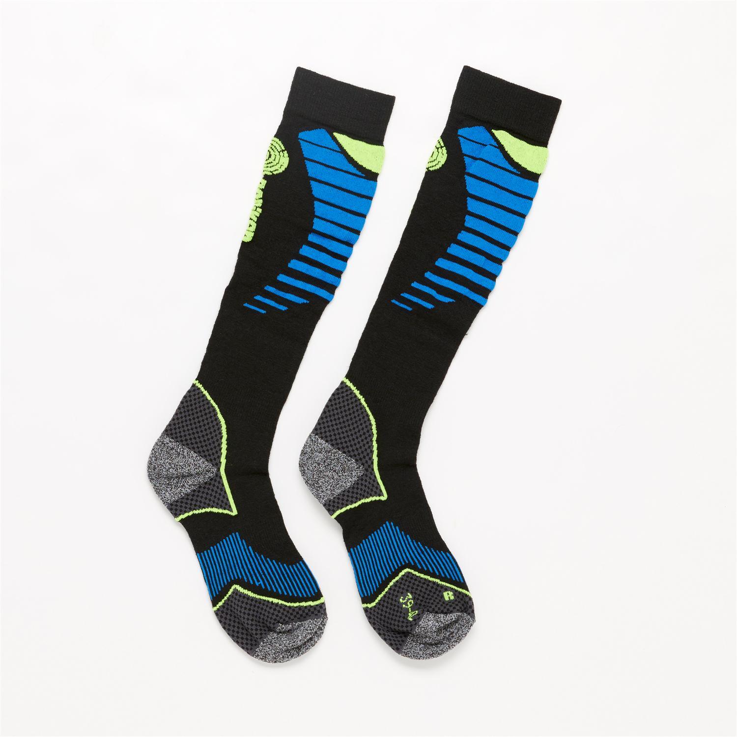 Calcetines Nieve Boriken - Negro - Azul - Calcetines hombre talla L