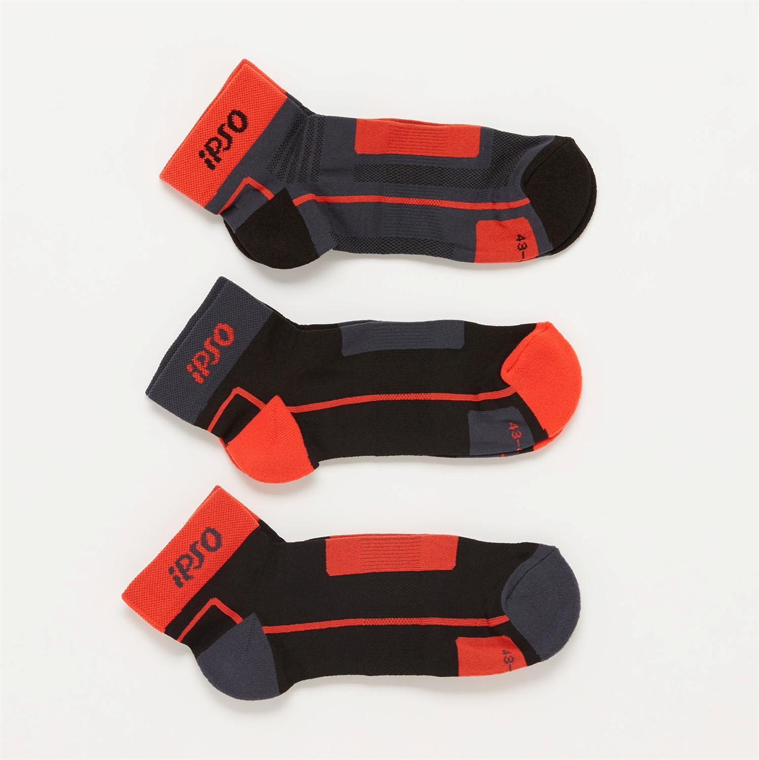 Pack Calcetines Running Ipso Gris Hombre talla L