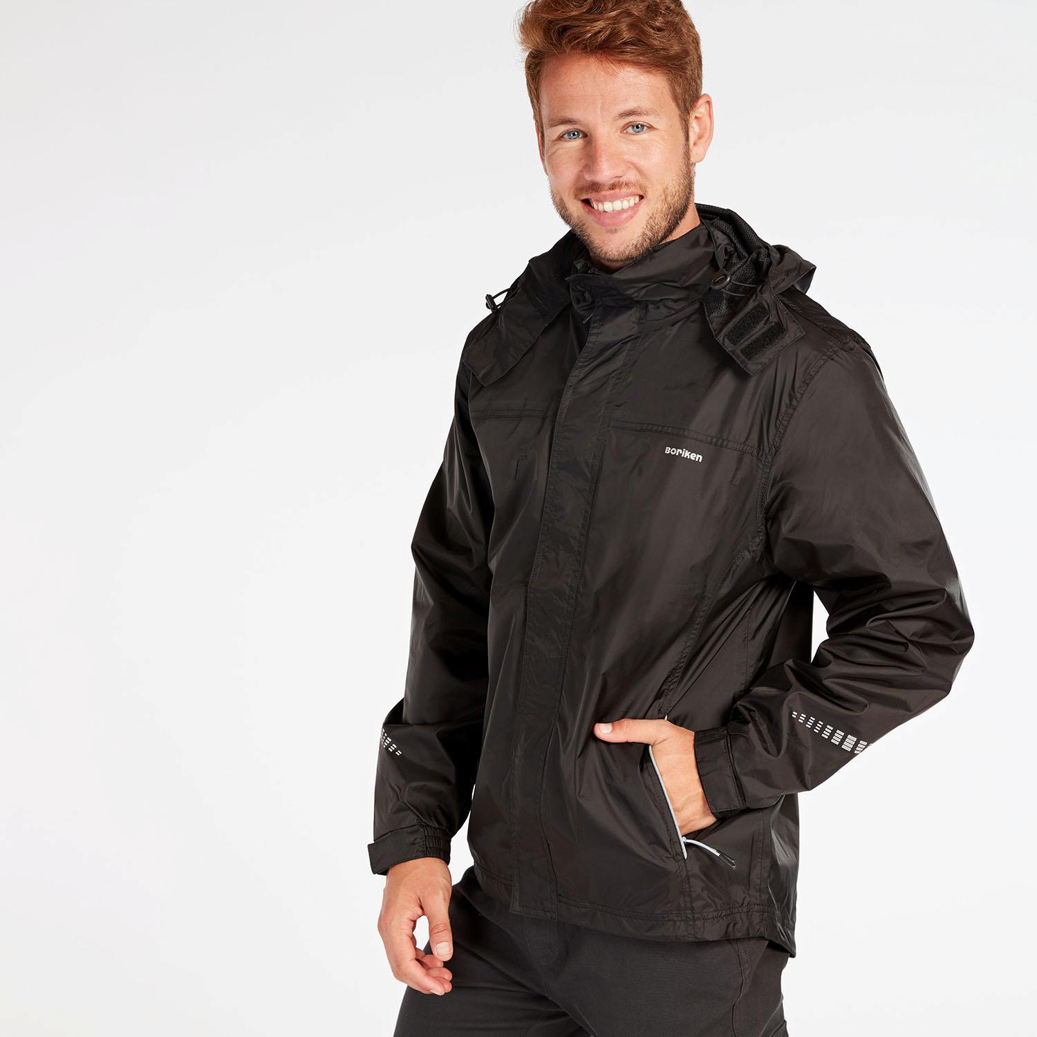 Chubasquero Montaña Hombre Boriken -Negro- Chubasquero hombre talla S