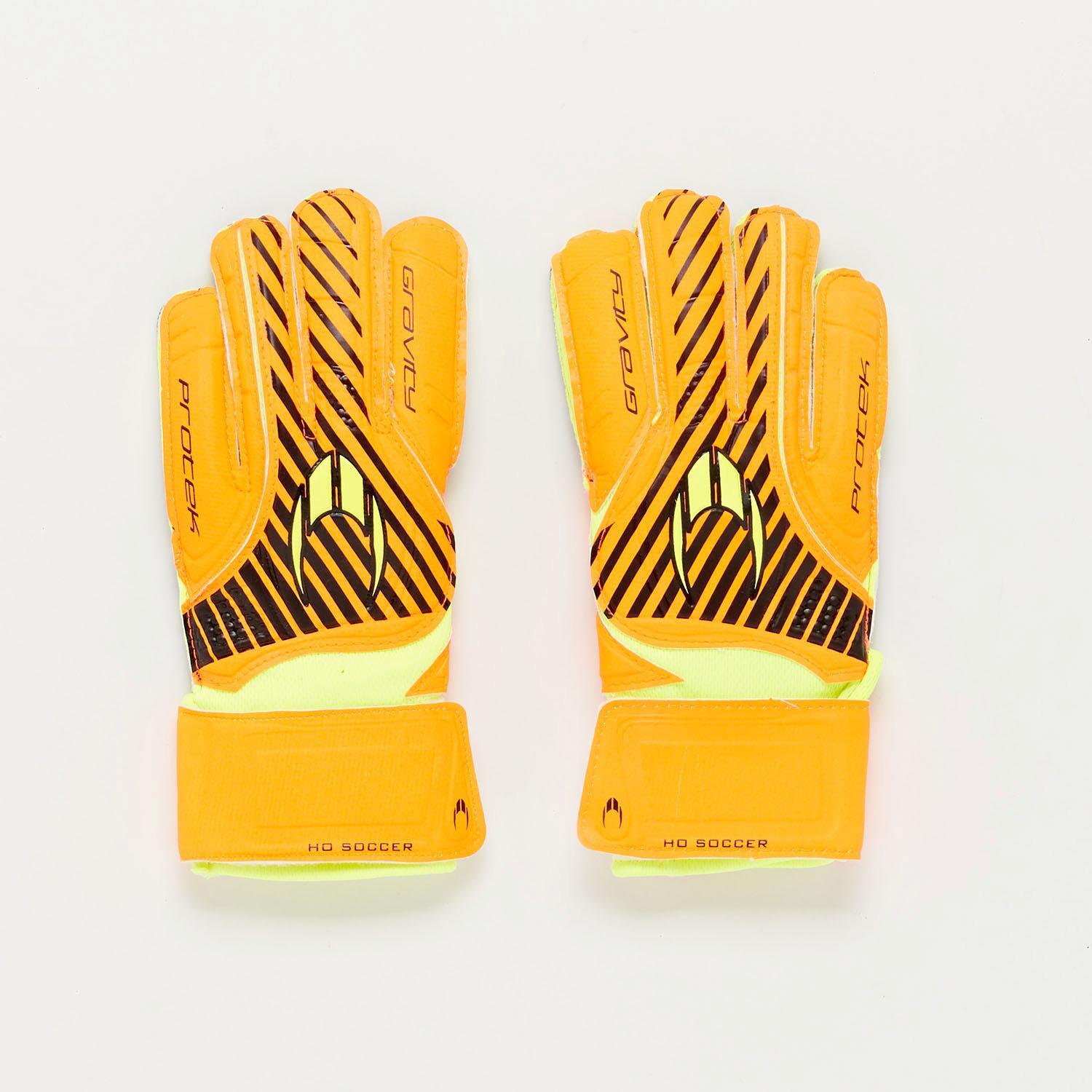 Guantes Portero Ho Soccer Gravity Protek Naranja Niño talla 1