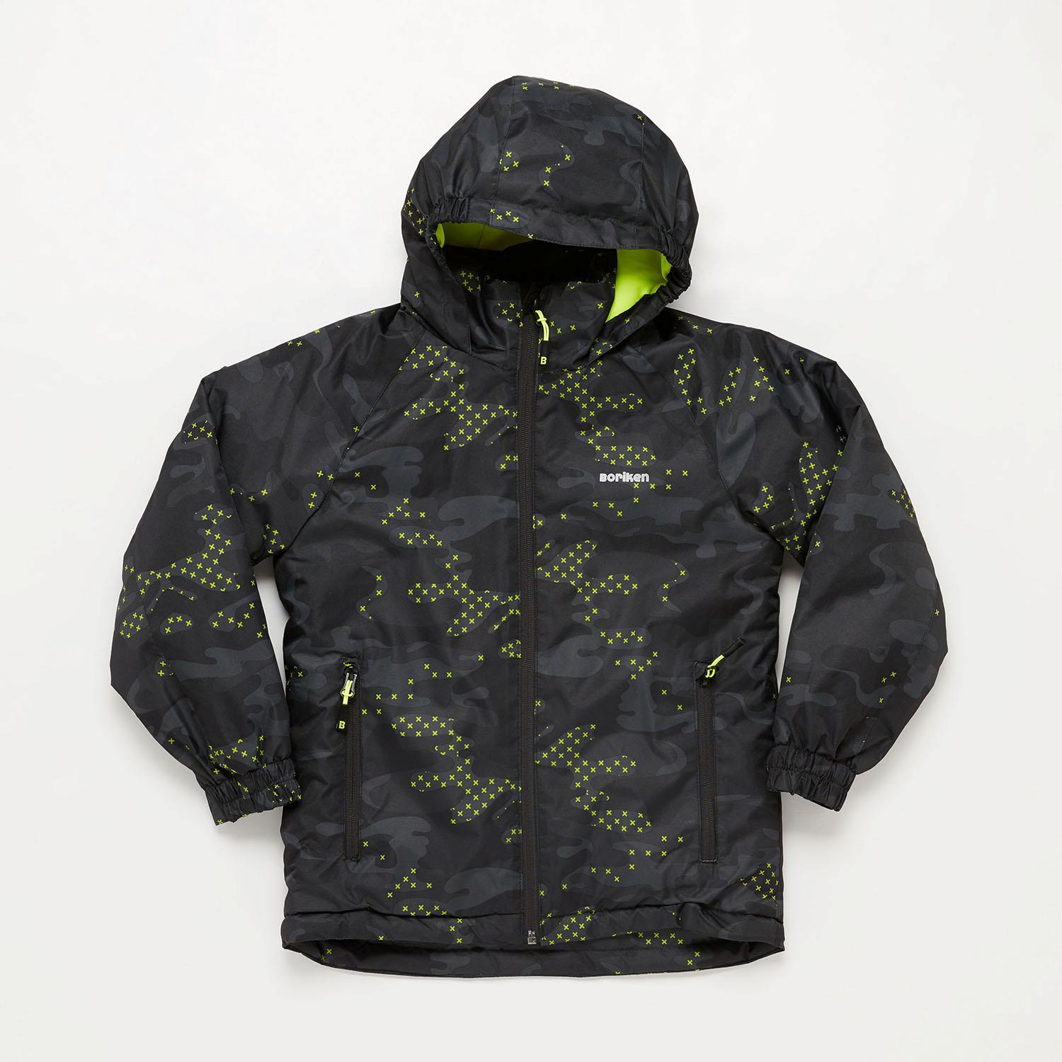 Anorak Negra Verde Niño Boriken talla 4