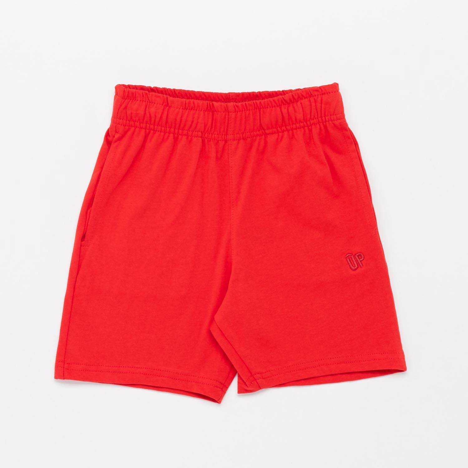 Pantalón Corto Up Basic - Rojo - Pantalón niño talla 2