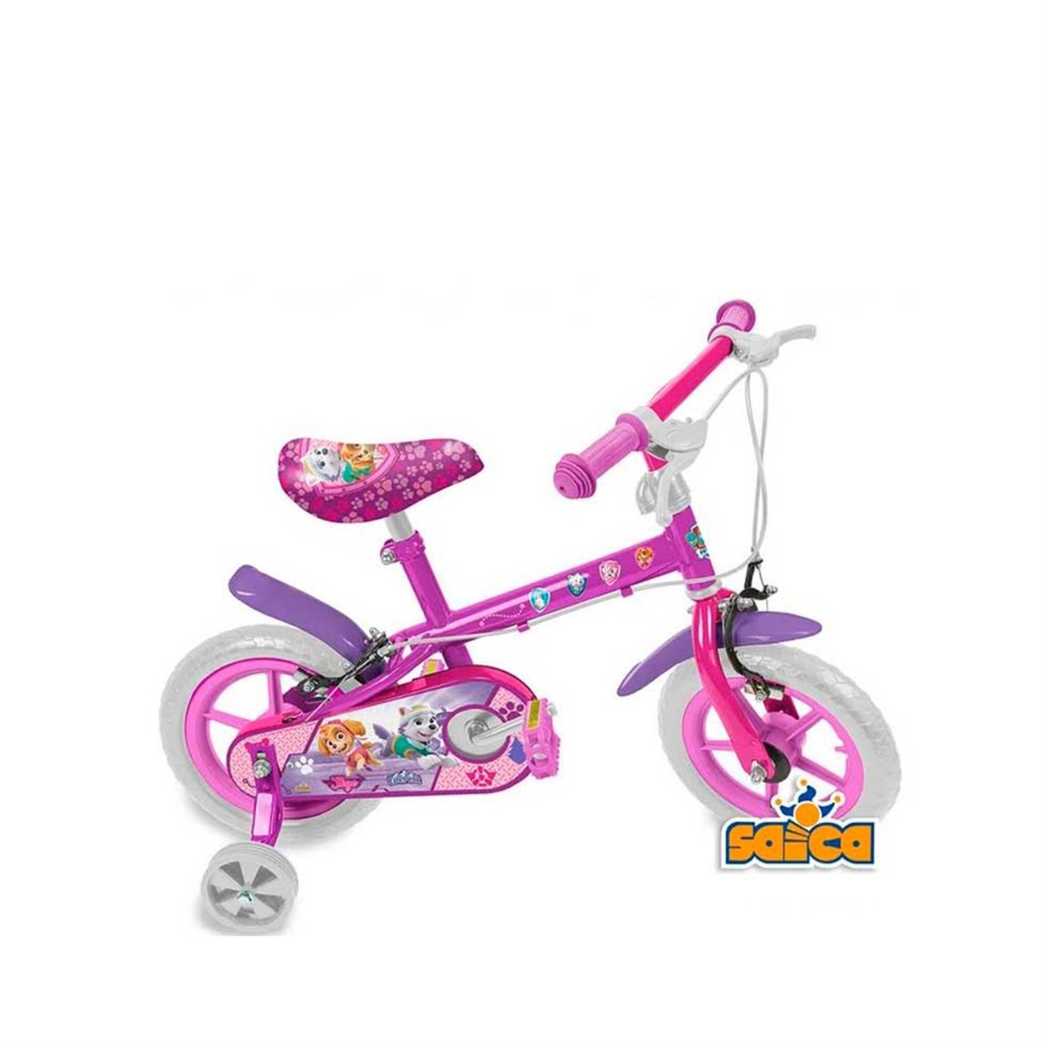 Bicicleta 12 Patrulla Canina Morada talla T.U.