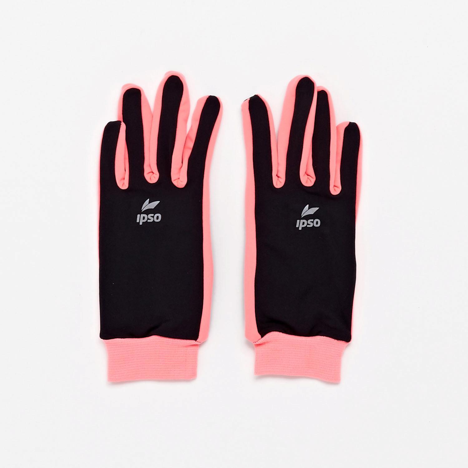 Guantes Running Ipso - Negro-Coral - Unisex talla S